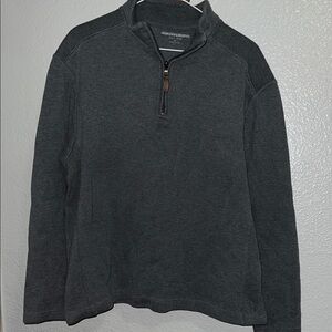 Johnston & Murphy Charcoal 1/4 Zip Sweater XL